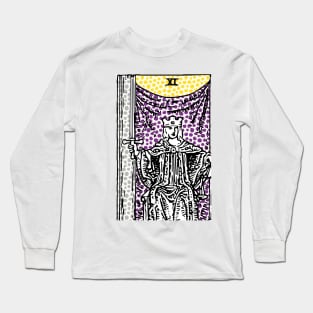 11 - Justice - A Tarot Print Long Sleeve T-Shirt